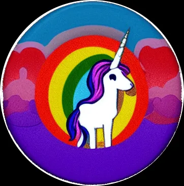 Einhorn-Button mit Werbetext 'Werde zum Einhorn' für die Webapp des Ernährungstagebuchs