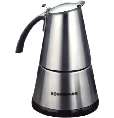 Elektrischer italienischer Kaffeekocher von Rommelsbacher für komfortablen Mokkagenuss