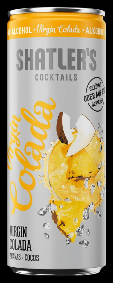 Erfrischender alkoholfreier Cocktail Virgin Colada mit Ananas und Kokosnuss, ideal für Sommergefühle