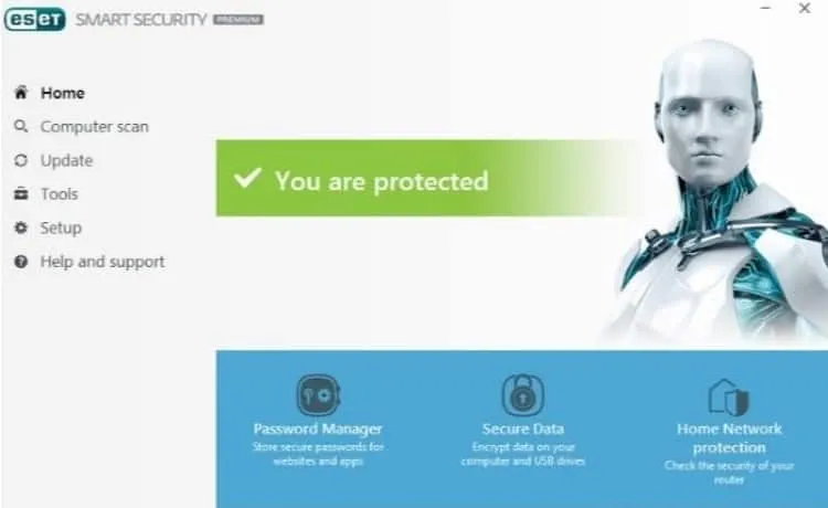 ESET Benutzeroberfläche