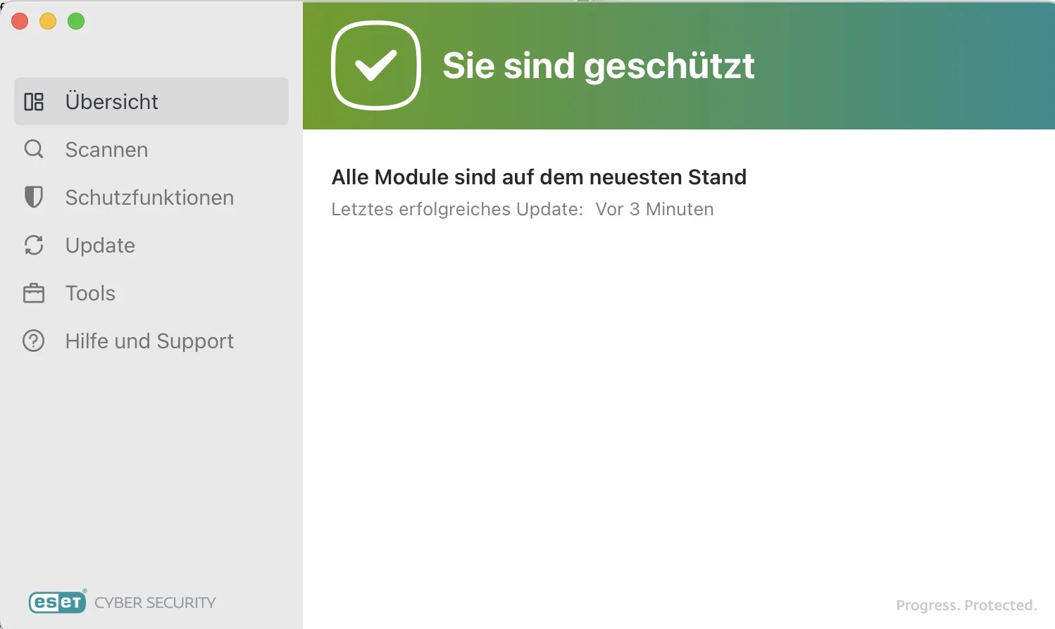 Eset Home Security Essential Benutzeroberfläche