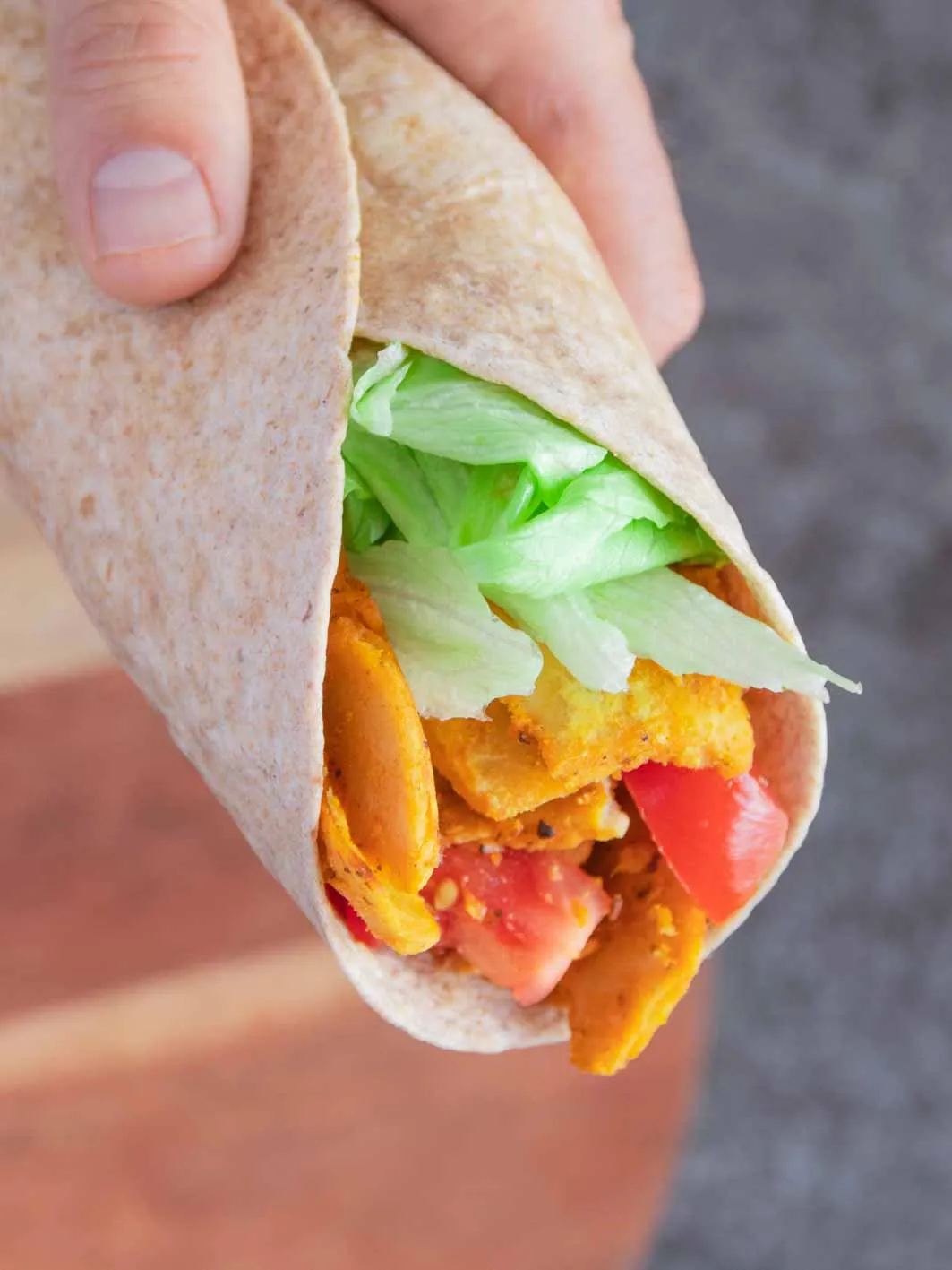 Essen zum Mitnehmen - Wrap Rezept vegetarisch mit Feta