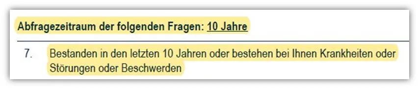 Europa Risikolebensverischerung ärztliches Zeugnis