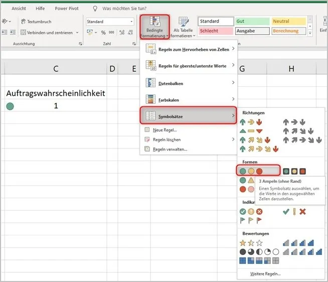 Excel - Ampeldropdown 5