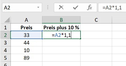 Excel-Prozentrechnung