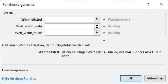 Excel WENN Funktion Schritt für Schritt Anleitung