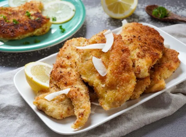 Exotisches Kokos-Hähnchenschnitzel