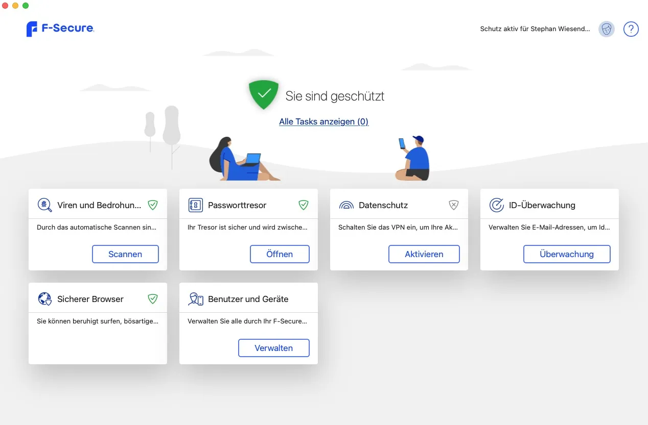 F-Secure Total Benutzeroberfläche