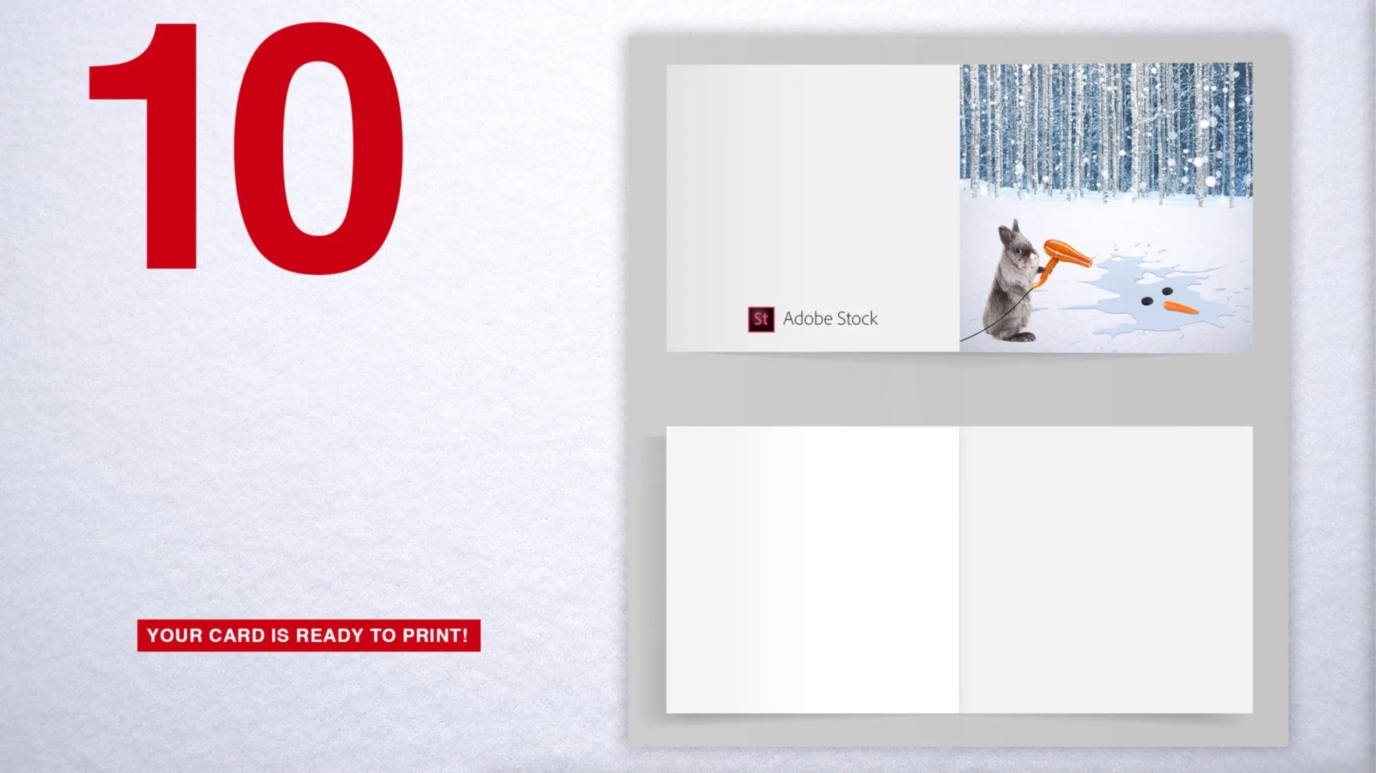 Fertige Weihnachtskarte in InDesign