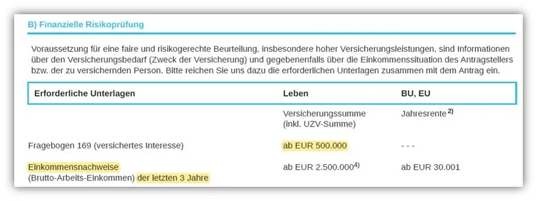 Finanzielle Angemessenheitsprüfung der Hannoverschen Risikolebensversicherung