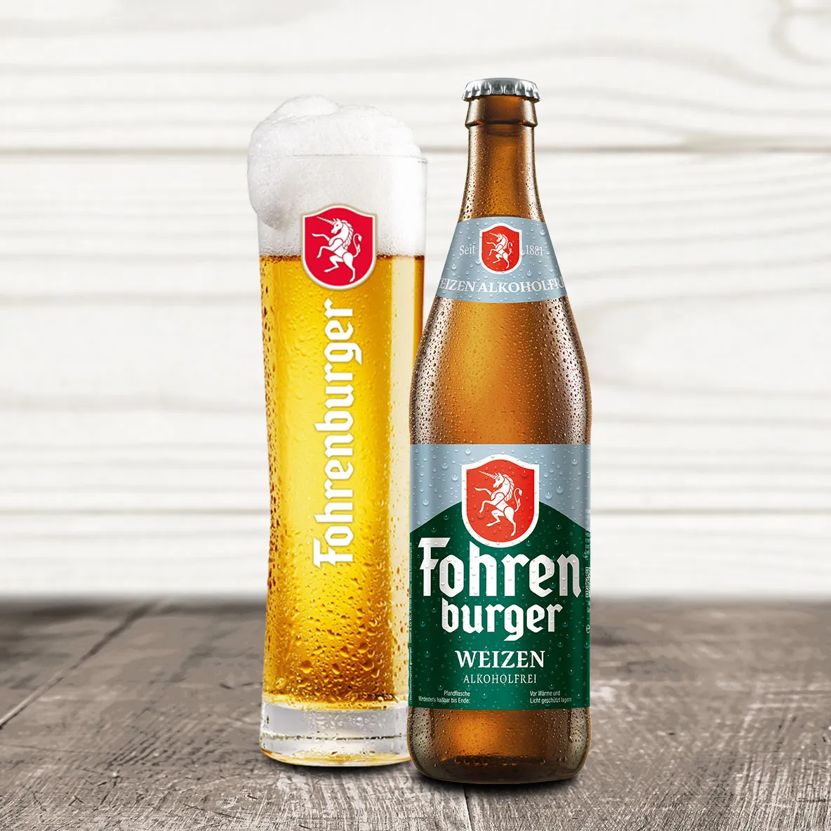 Flasche alkoholfreies Weizenbier