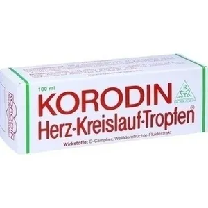 Flasche Korodin Herz-Kreislauf-Tropfen als pflanzliches Mittel