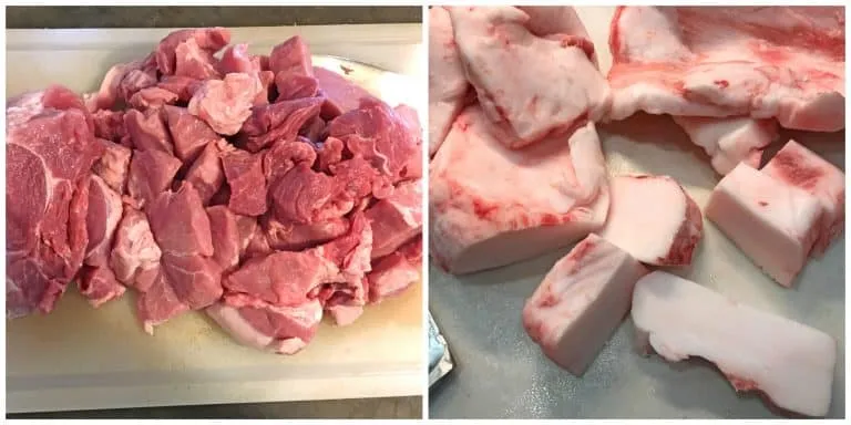 Fleischmasse mit Gewürzen