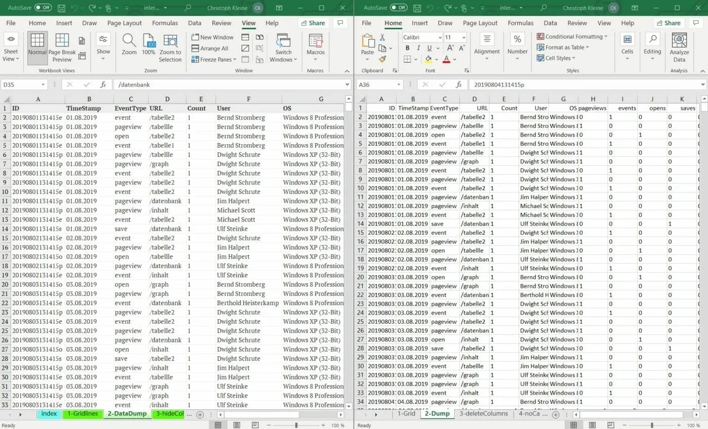 Formatierten Sie Ihren Data Dump in Excel für bessere Lesbarkeit und Struktur