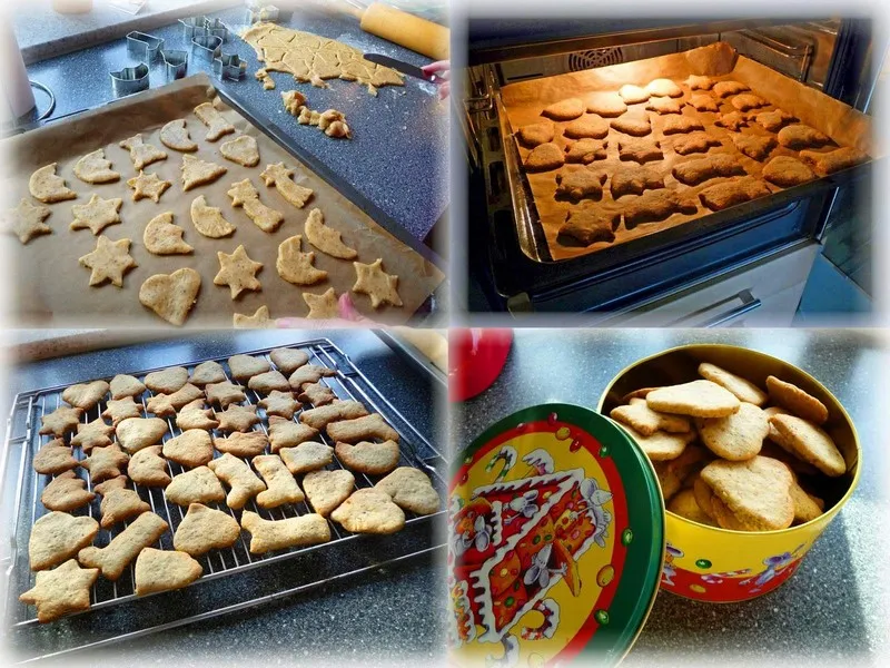 Frisch gebackene Nussplätzchen, fertig zum Genießen