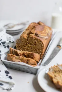 Frisch gebackenes Bananenbrot mit karamellisierter Banane, ein vielseitiger Snack