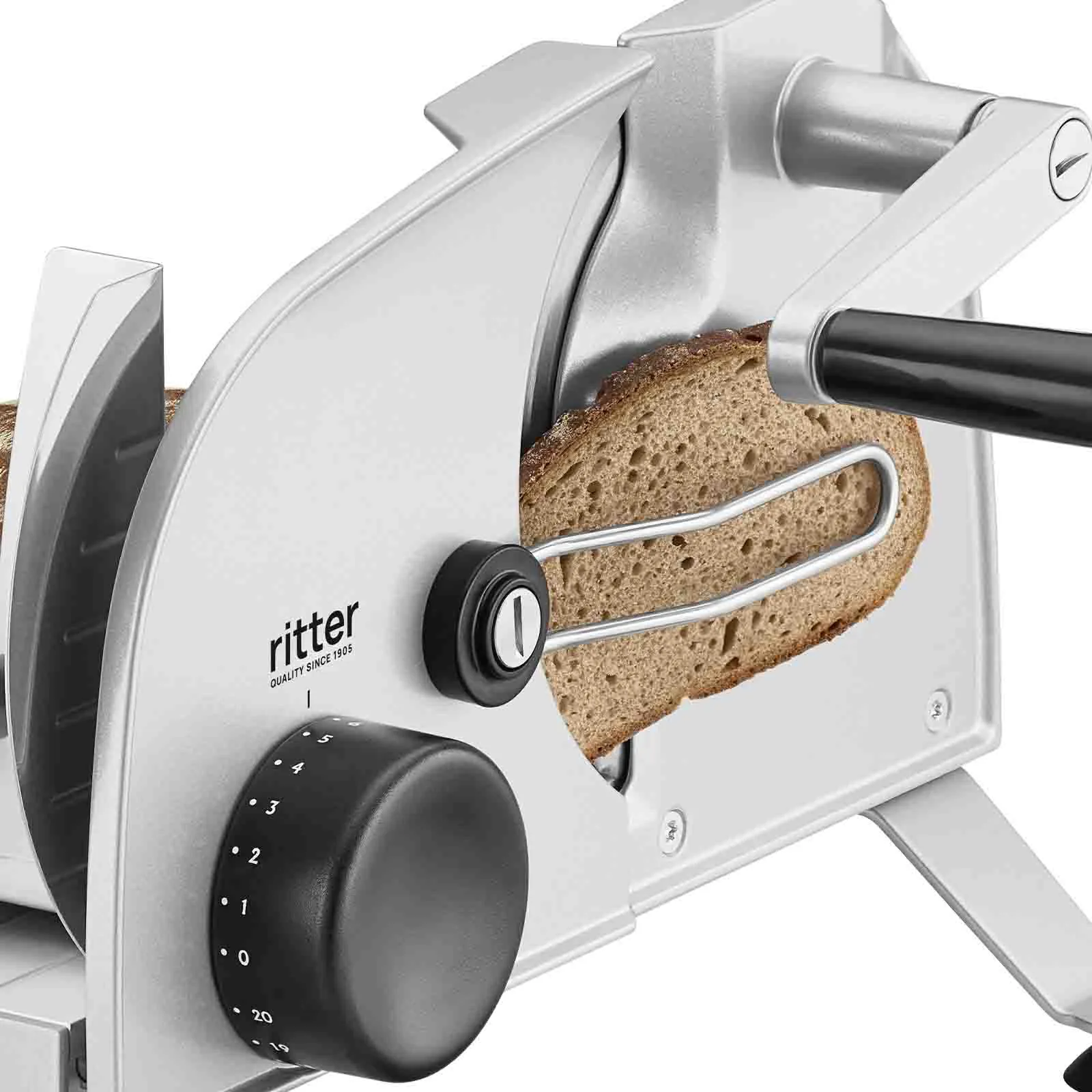 Führungsbügel aus Edelstahl am ritter manus 3, der das Schnittgut stabil hält