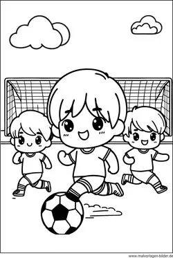 Fußball Ausmalbild zum Drucken und Malen kostenlos