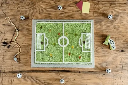 Fußballfeld-Kuchen