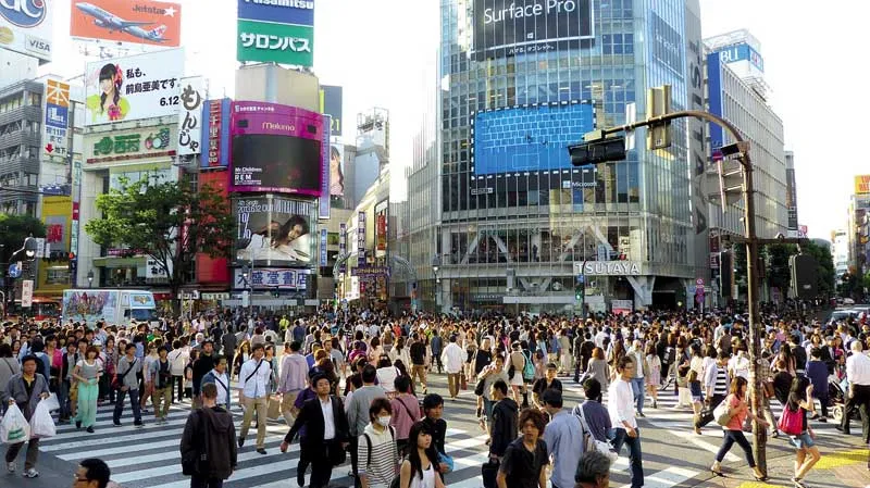 Futuristisches Tokio in Japan, ein pulsierender Urlaubsort für Stadterkunder