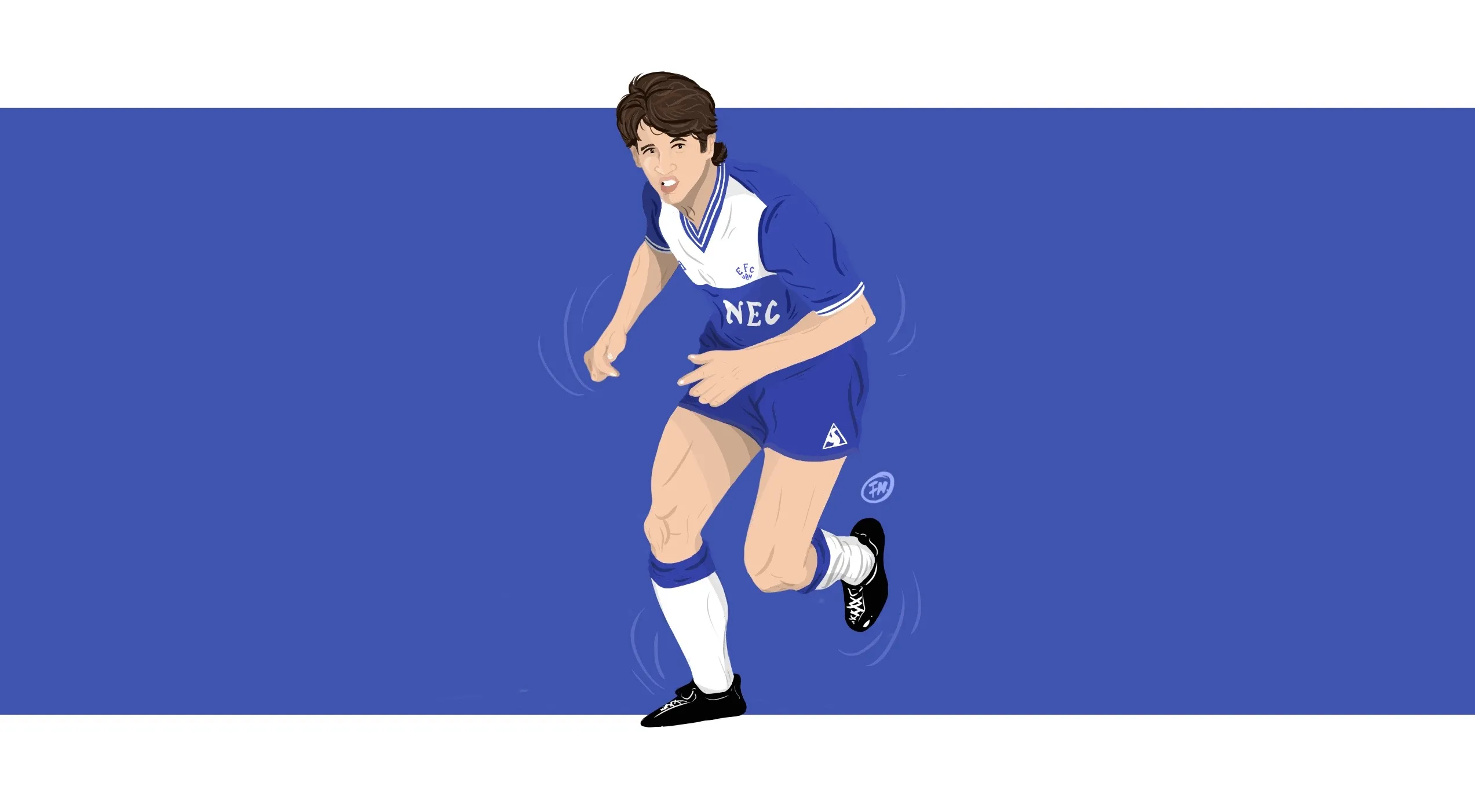 Gary Lineker im Trikot des Everton FC während seiner prägenden Zeit beim Verein