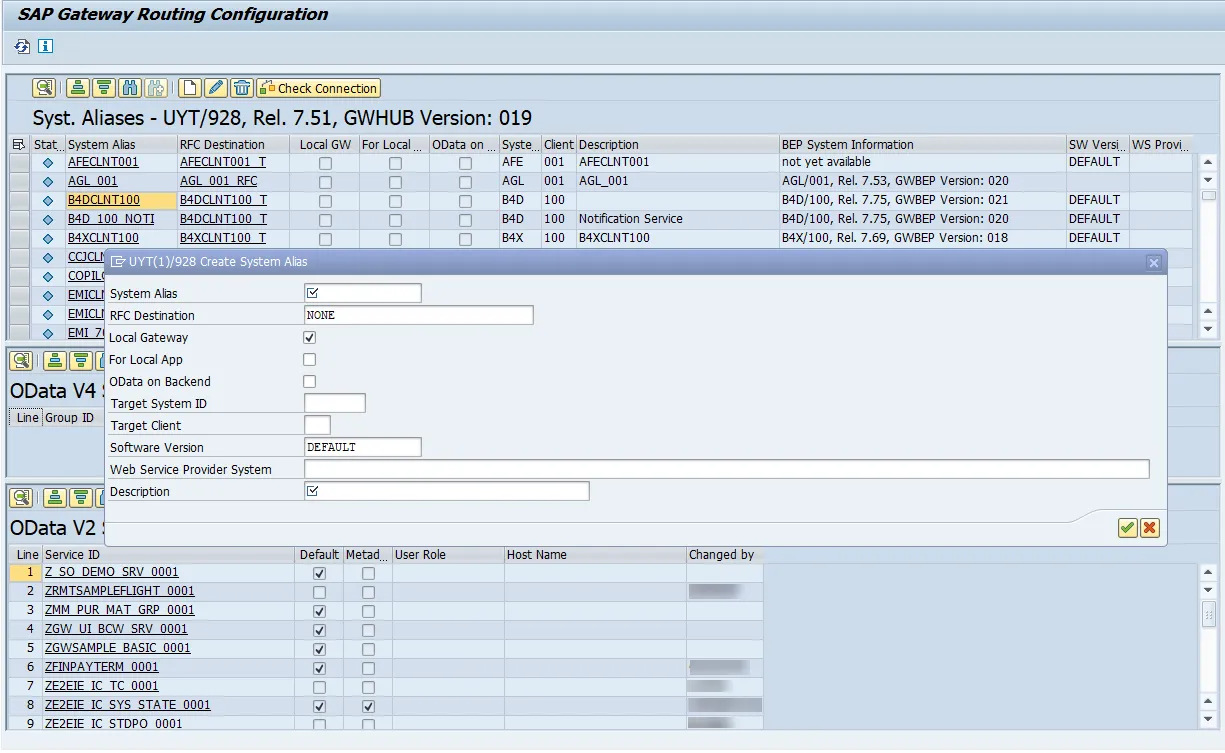 Gateway System-Aliase Konfiguration im Fiori Launchpad