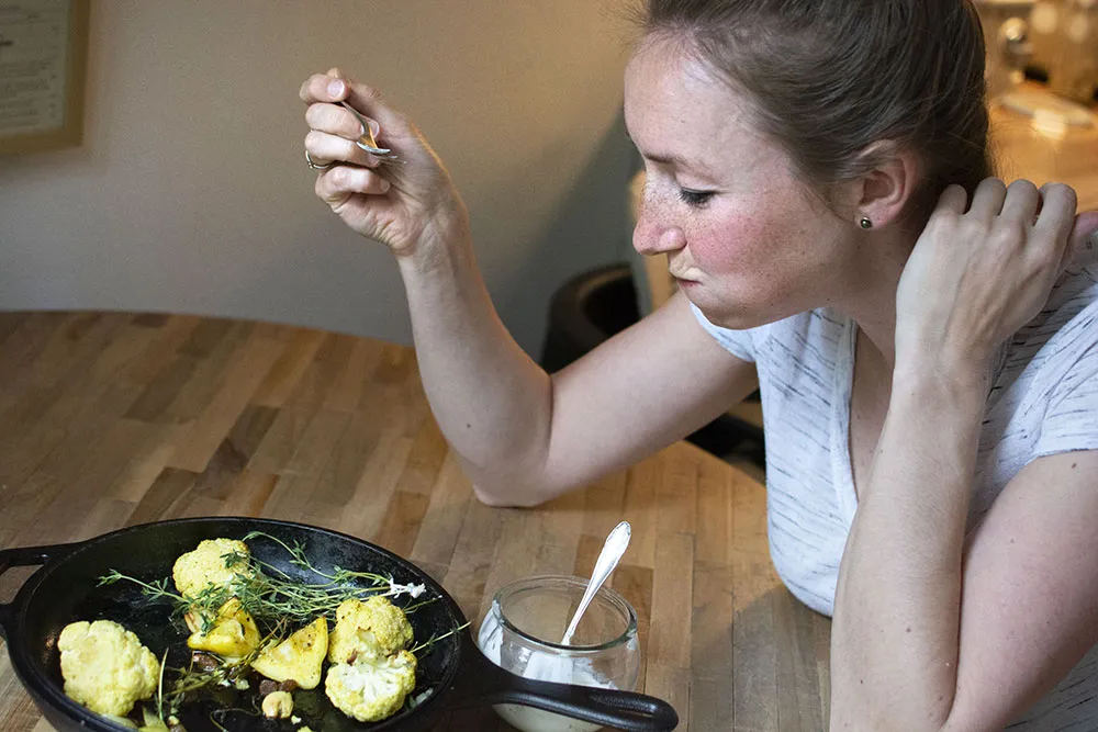 Gebackener Blumenkohl mit Feta – ein schmackhaftes, leichtes Louwen Diät Rezept für die Schwangerschaft