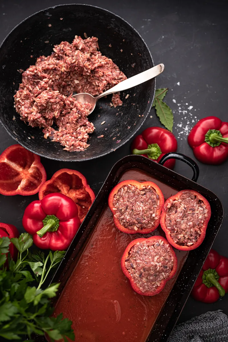 Gefuellte Paprika trickytine