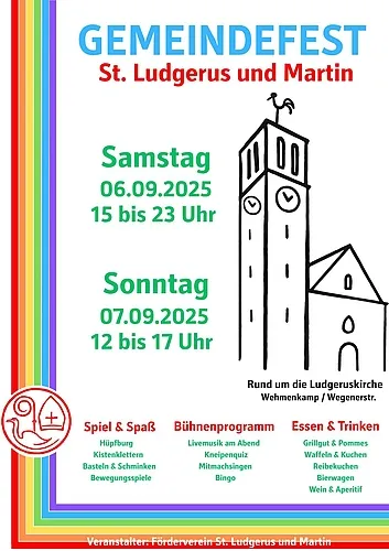 Gemeindefest der St. Ludgerus Gemeinde in Rüttenscheid mit vielen Besuchern.