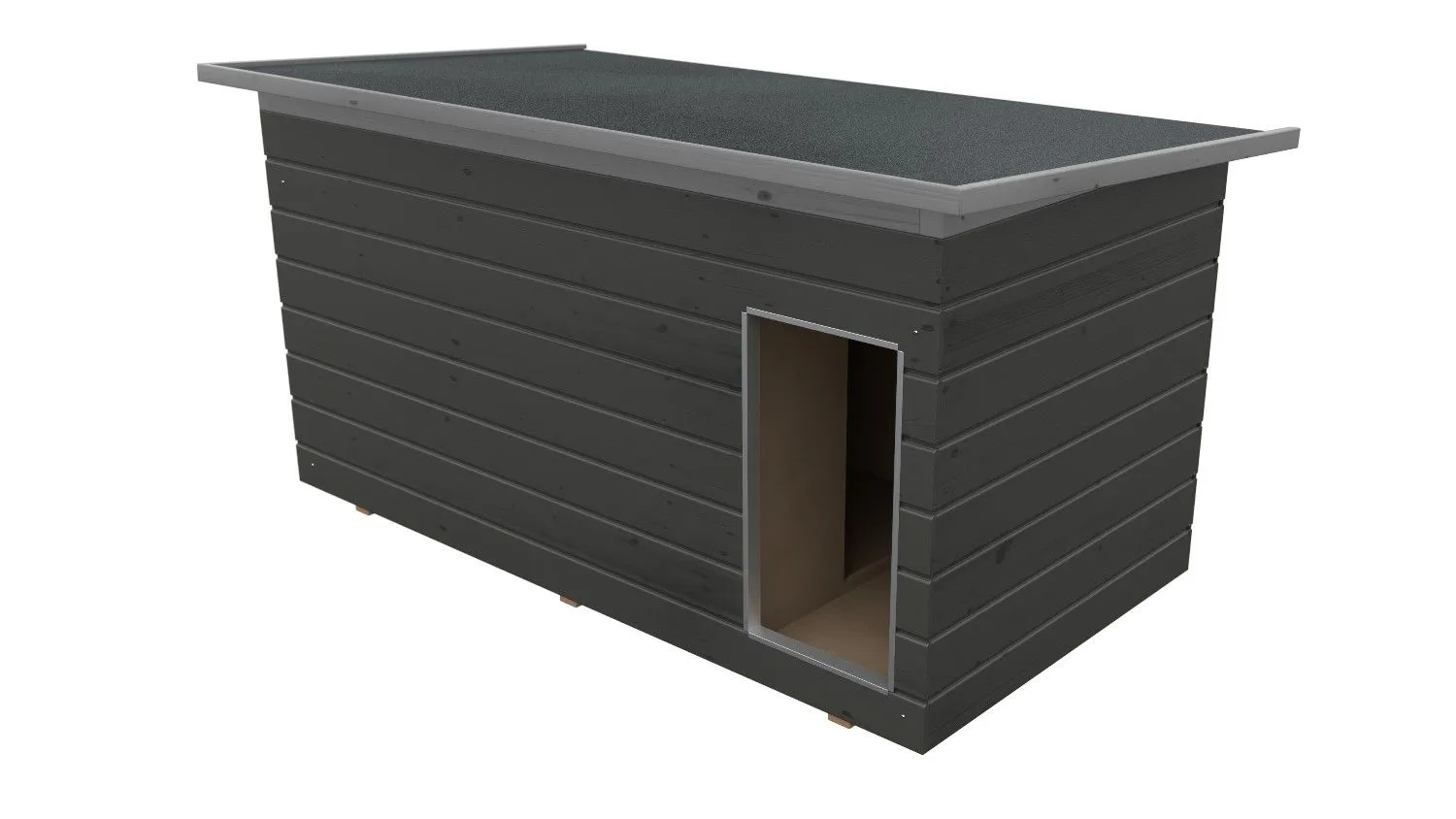 Geräumige Sauerland Outdoor-Hundehütte &quot;Dino&quot; mit Vorraum und Pultdach für große Hunde