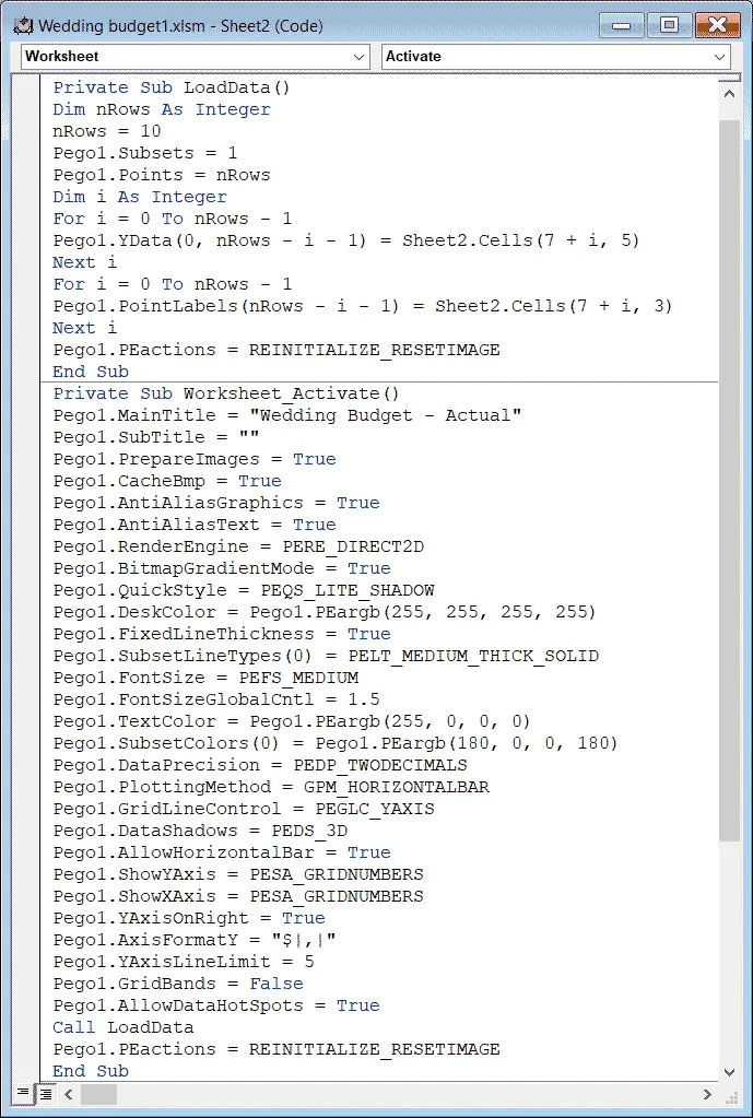 Gigasoft Visual Basic charting ocx example code