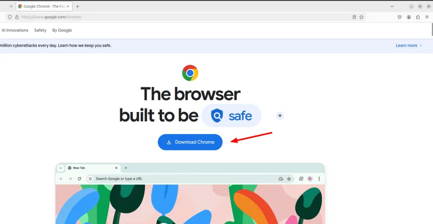 Google Chrome Downloadseite für Ubuntu Debian