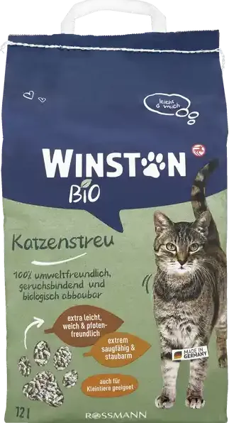 Greenwoods Klumpende Katzenstreu aus Naturton in der Packung