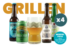 Großes Weizenbier-Grillpaket mit Gläsern für gesellige Anlässe