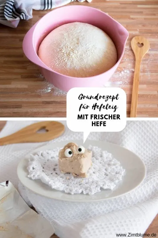 Grundrezept für Hefeteig mit frischer Hefe