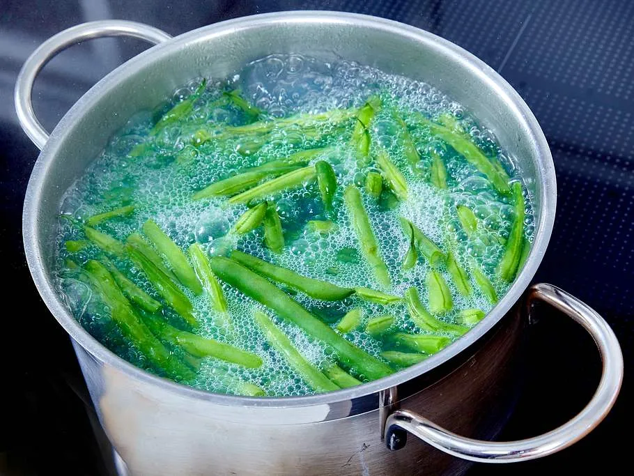 Grüne Bohnen mit unterschiedlichen Kochzeiten