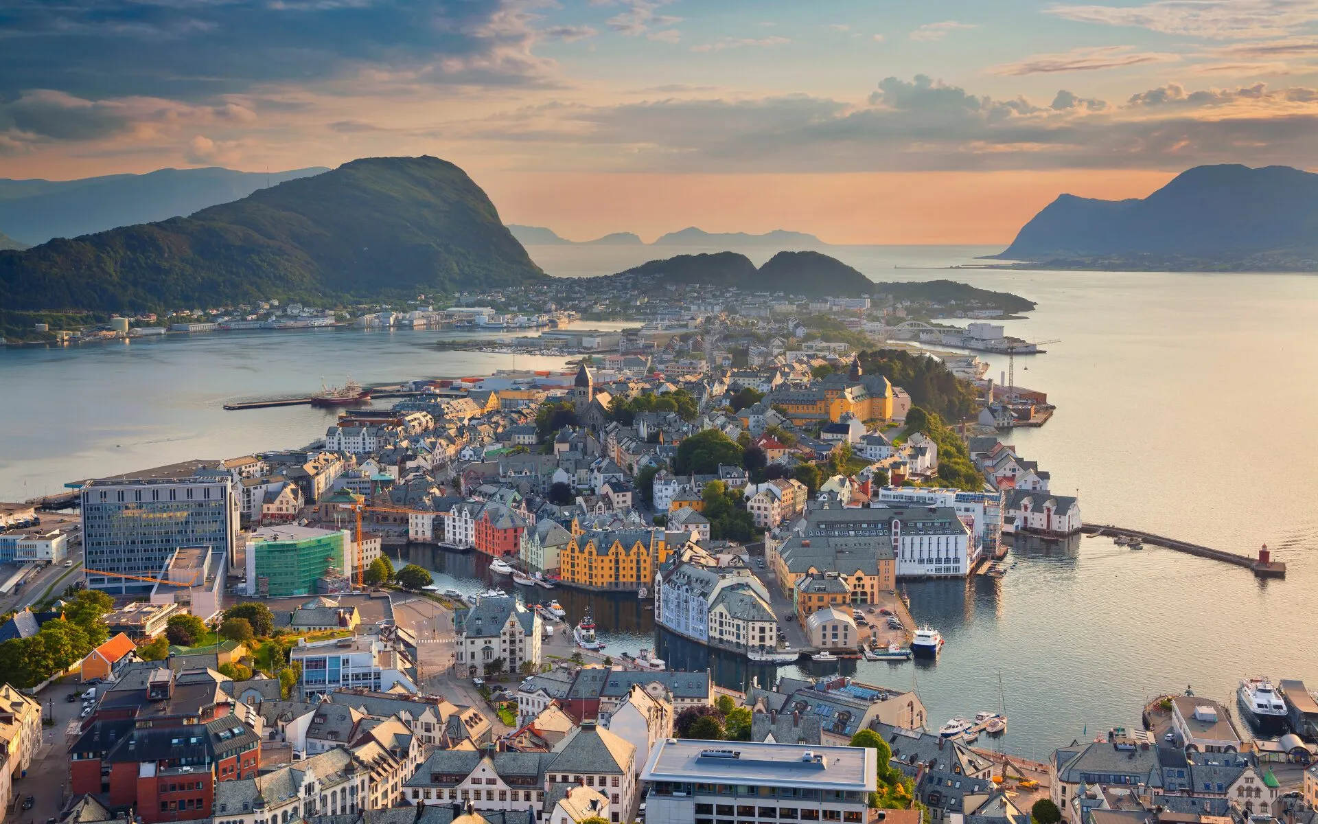 Hafenstadt Bergen in Norwegen