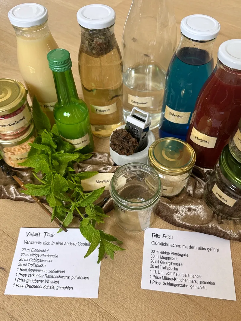 Harry Potter Party mit Zaubertrank Rezepten für Jungen und Mädchen