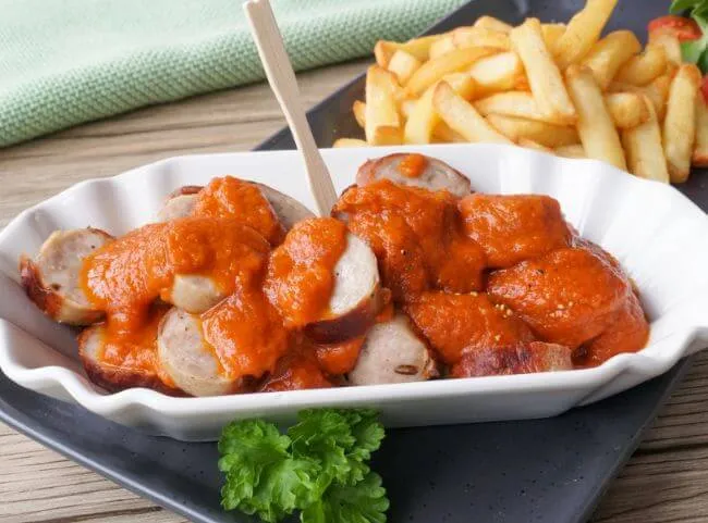 Hausgemachte Currywurst Soße, eine schmackhafte Maggi Rezepte Alternative für den deutschen Imbiss-Klassiker