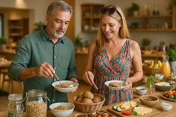 Hausgemachtes Bio-Frühstück in einer gemütlichen Pension im Bayerischen Wald