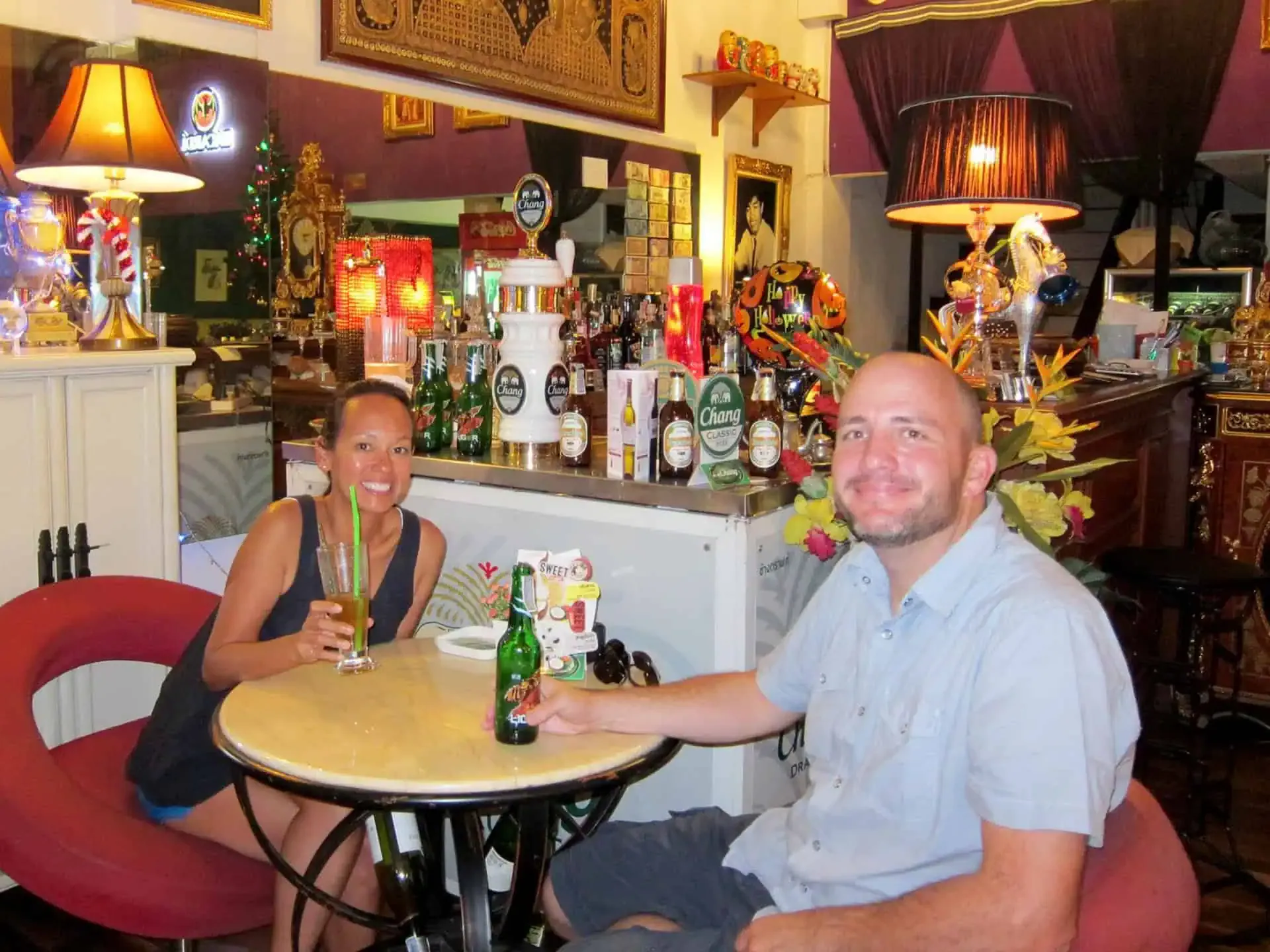 Heather und Matt im Naga Restaurant