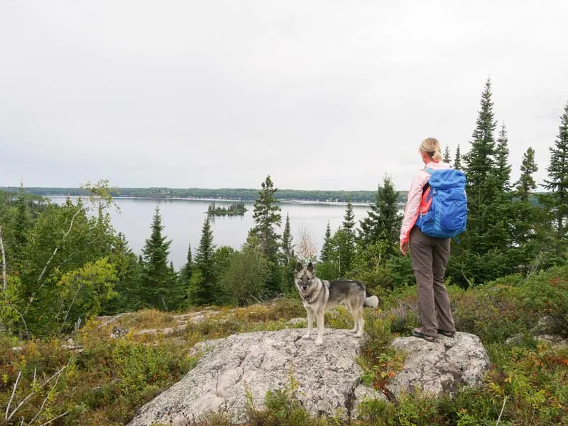 Herbstliche Landschaft in Manitoba, Kanada, mit Indian Summer Farben