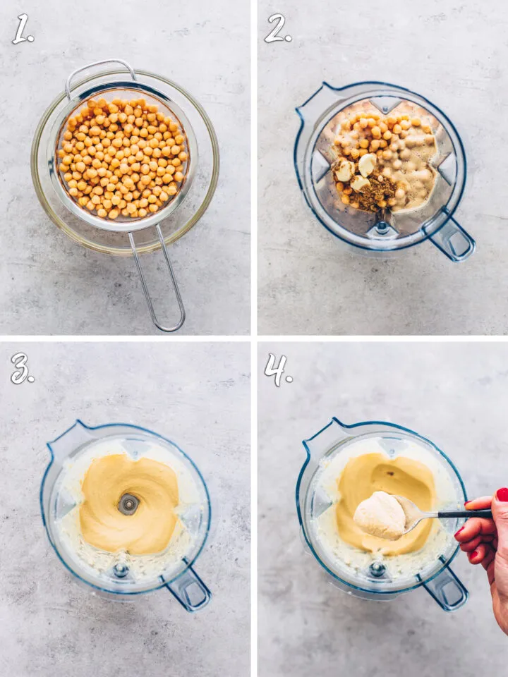 Hummus selber machen Schritt für Schritt