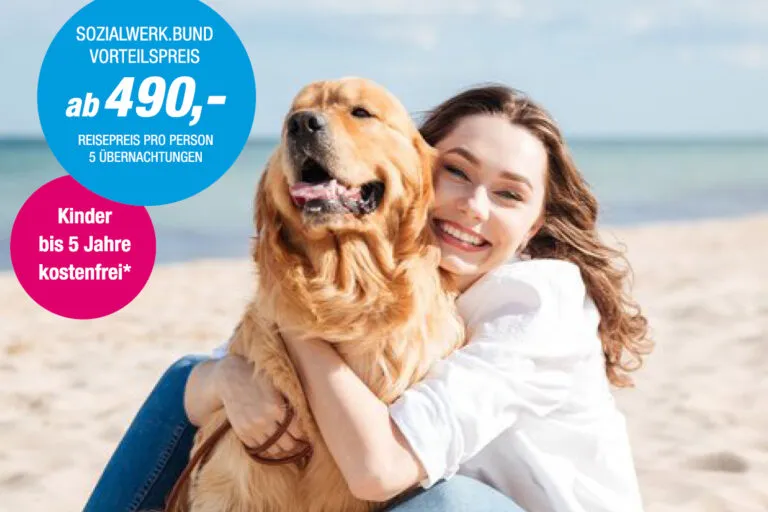 Hundefreundlicher Urlaub auf Sylt mit GEW Ferien, Hund am Strand