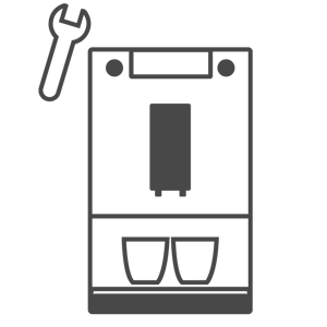 Icon Vollautomat mit Schraubenschlüssel, Gerät wird repariert