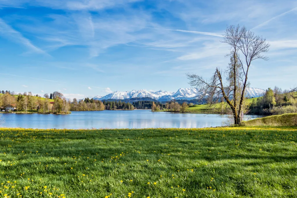 Idyllischer See bei Rückholz im Allgäu
