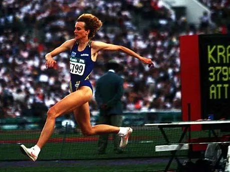 Inessa Krawez beim Dreisprung, Weltrekord, Ukraine