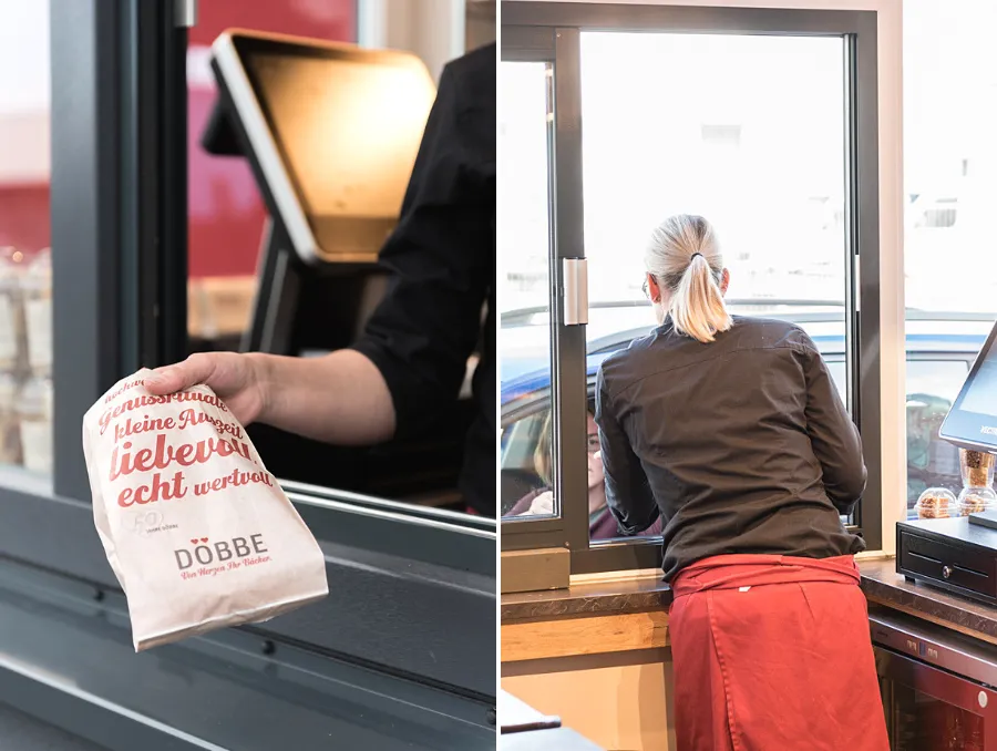 Innenansicht eines Döbbe Cafés mit hochwertiger Einrichtung