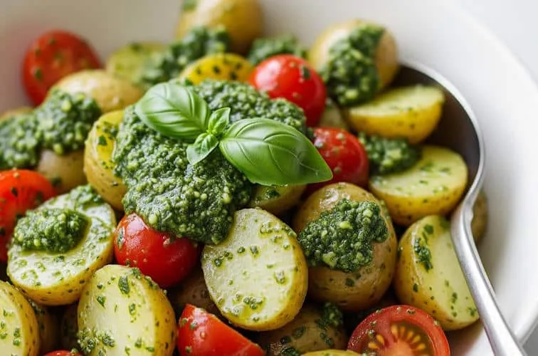Italienischer Kartoffelsalat mit Pesto